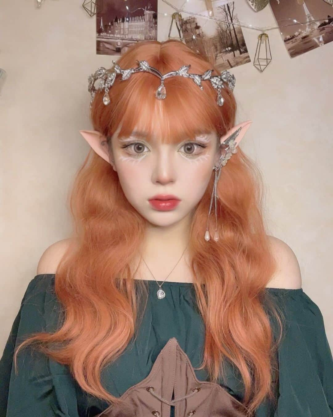 カヌのインスタグラム：「ハロウィンウィーク🎃🧚‍♀️part.4  . . . . . #halloween #halloweenmakeup #halloweencostume #makeup #fairy #ハロウィン #ハロウィンコスプレ #ハロウィンメイク #妖精 #fyp」