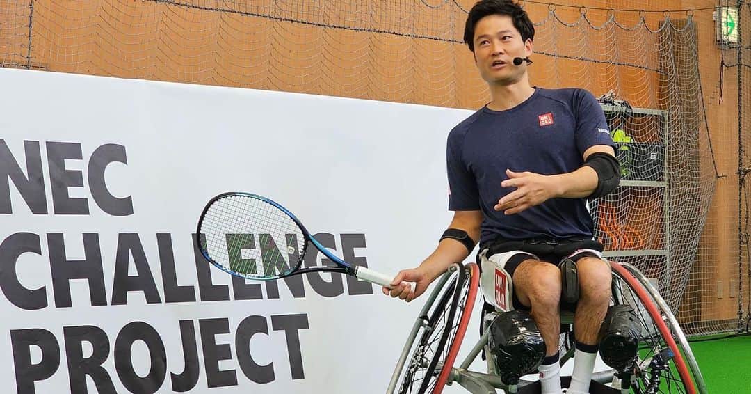 国枝慎吾さんのインスタグラム写真 - (国枝慎吾Instagram)「『NEC +CHALLENGE PROJECT 』 東京2020金メダリストの堀米選手と御一緒しました！参加者の方々ともテニス体験やトークショーで触れ合えて楽しいイベントになりました👍 スケートボード場に初めて入ったら、血が騒いでチャレンジしてきました😂 #nec #堀米雄斗 #necプラスチャレンジプロジェクト #スケートボード  @nec_corp」10月28日 21時02分 - shingokunieda