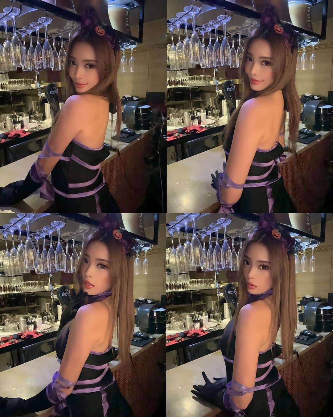 のインスタグラム：「TEA DANCE ファンイベントありがとうございました🫖✨  ハロウィンバージョンいかがでしたか？🎃 りおなは忍者になりました🥷💜ニンニンッ☝🏻  そして初グラビア発表させていただきました💋 新しいりおなの一面が観れると思うので楽しみにしててください🤭✨  この後はZERO TOKYOに集合です🪩✨ さてさて、なんのコスプレかなぁ🤤 お待ちしております🖤  #cjd_riona #cyberjapan  #サイバージャパン」