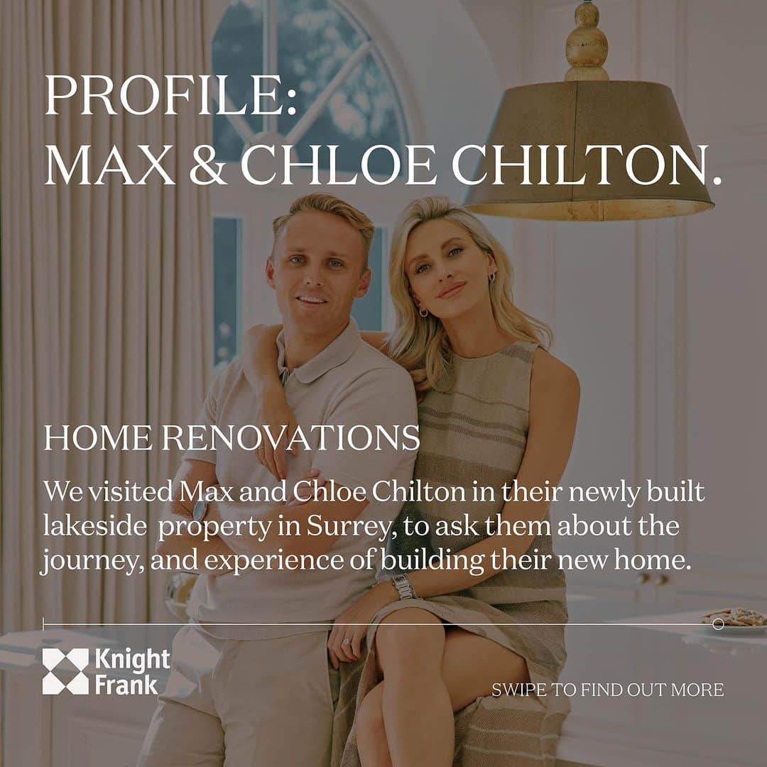 マックス・チルトンのインスタグラム：「We visited Max and Chloe Chilton in their newly built lakeside property in Surrey, to ask them about the journey, and experience of building their new home.  Please contact the @kfprivateoffice for more information.  #maxchilton #privateoffice #knightfrank #property #realestate #advisory #homes #houses #inspiration」