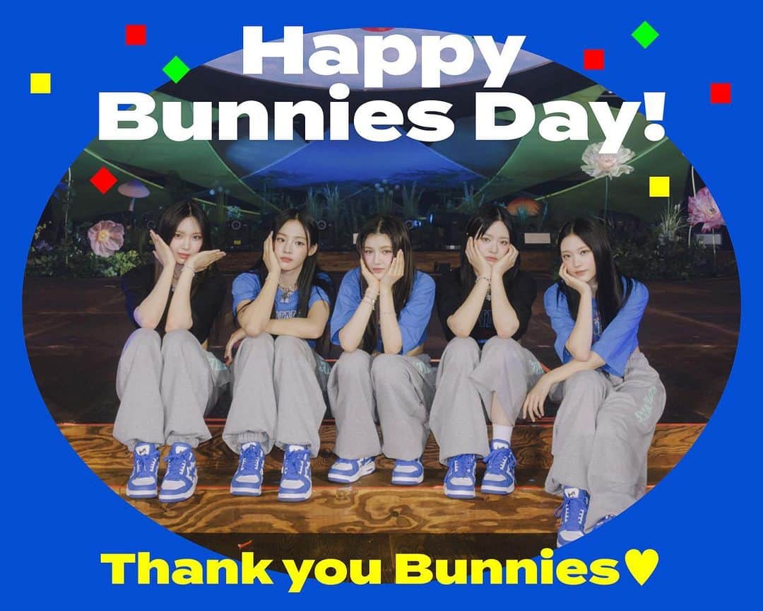 NewJeansのインスタグラム：「Happy Bunnies Day! 🐰  Bunnies! Thanks for always being with NewJeans 🥕💗   #HappyBunniesDay  #Bunnies #버니즈 #NewJeans #뉴진스」