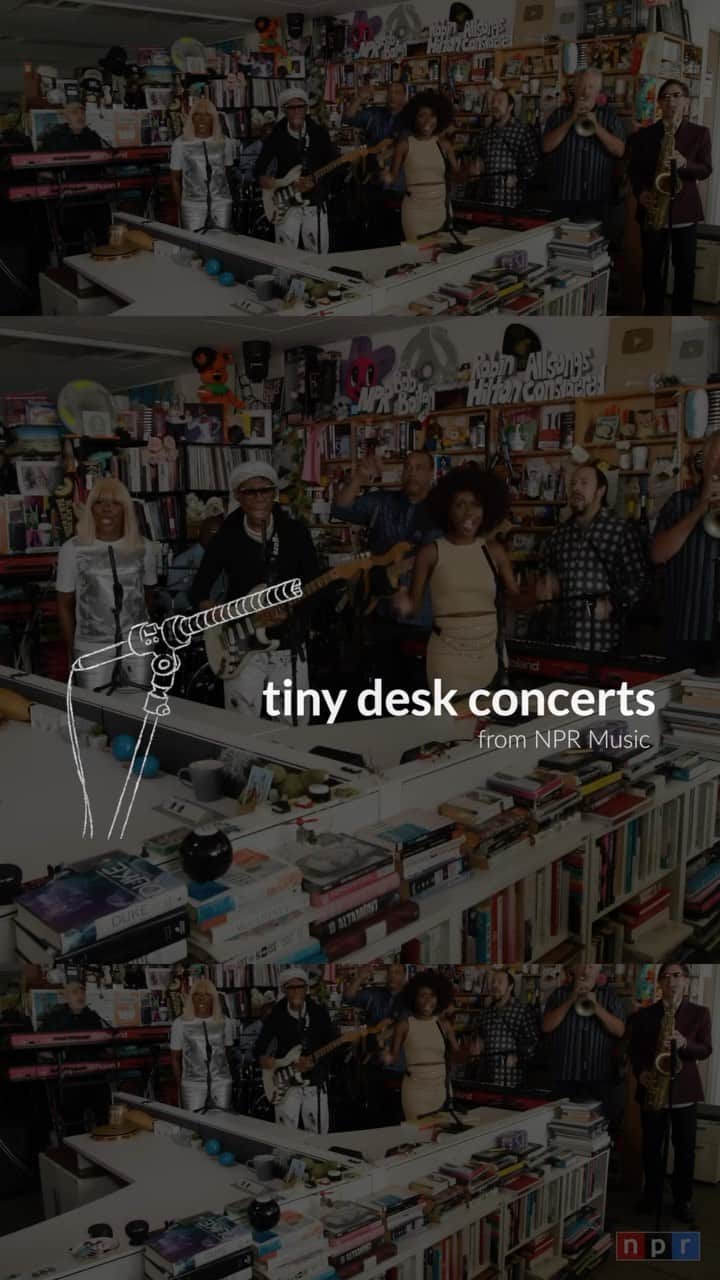 ナイル・ロジャースのインスタグラム：「Nile Rodgers & CHIC on #TinyDesk...  WE ARE FAMILY  Watch the full episode here: https://youtube.com/nilerodgers  #LinkInBio   #tinydeskconcerts #tinydeskconcert」
