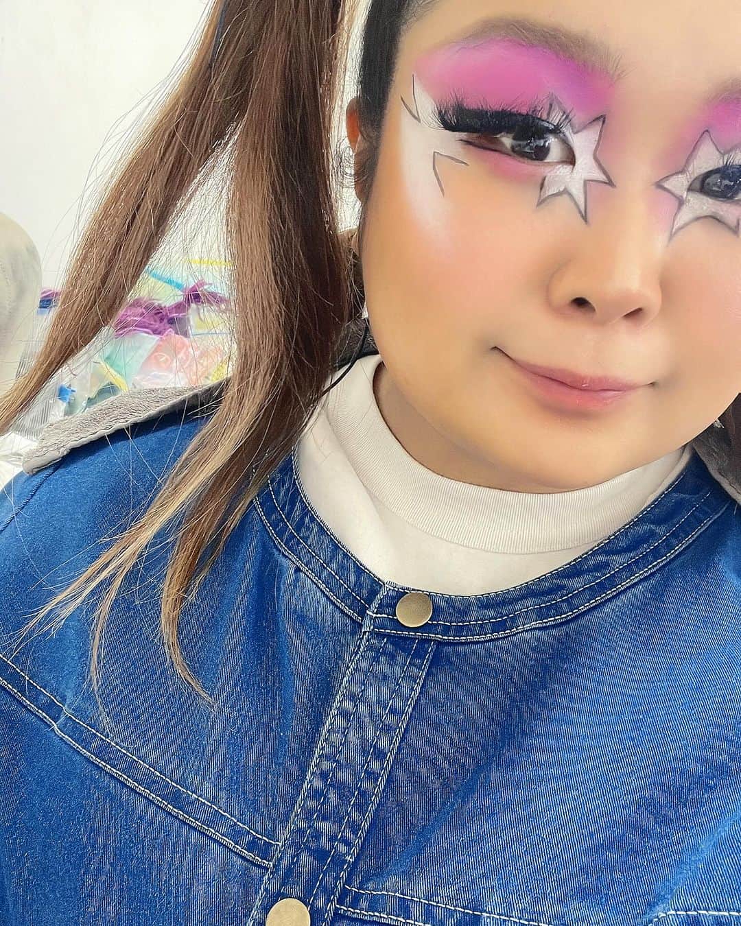 優宇のインスタグラム：「_ Crush ? #SUKEBAN #wrestling #makeup」