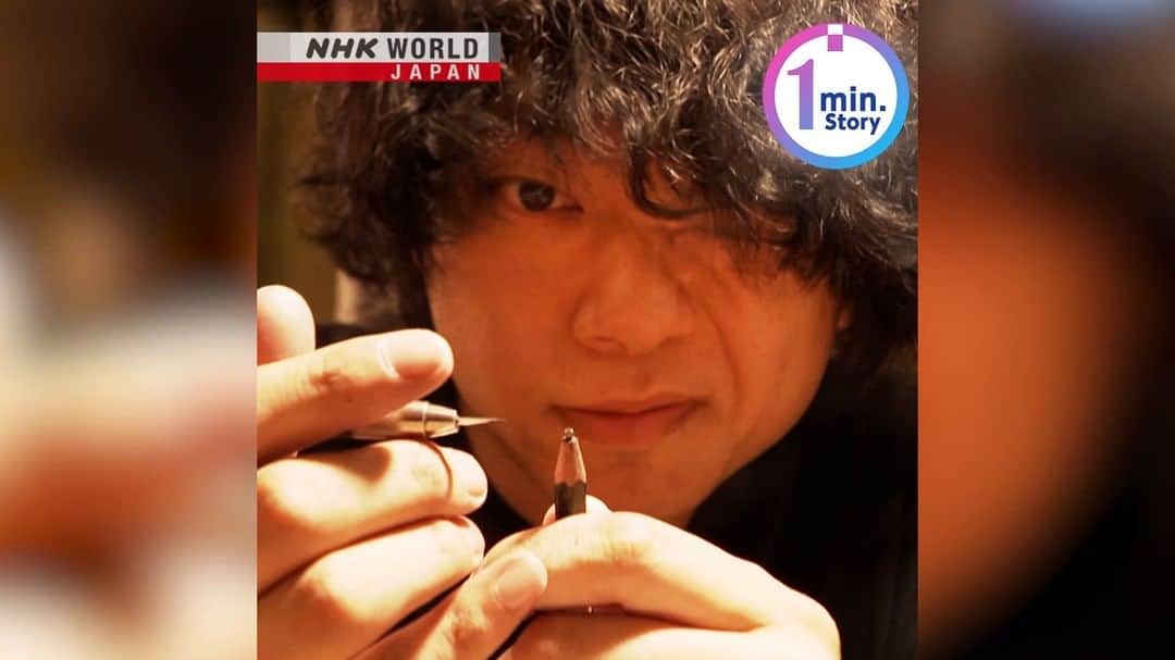 NHK「WORLD-JAPAN」のインスタグラム：「The steady hands and keen eyes of artist soHsHi hiRatA carve new life into these old, discarded pencils. 👁️👉✏️ . 👉Watch more short clips｜Free On Demand｜News｜Video｜NHK WORLD-JAPAN website.👀 . 👉Tap in Stories/Highlights to get there.👆 . 👉Follow the link in our bio for more on the latest from Japan. . 👉If we’re on your Favorites list you won’t miss a post. . . #pencil #pencilstub #pencilart #pencilcarving #tinyart #miniaturecarving #tinycarvings #japaneseartist #newfromold #oldpencil #nhkworldnews #nhkworldjapan #japan」