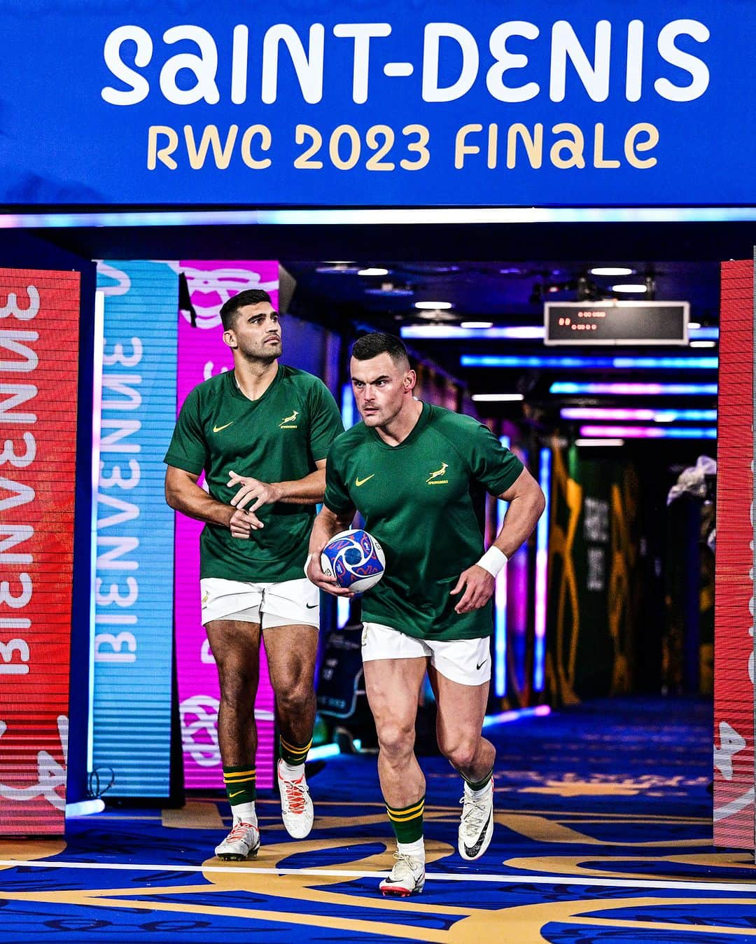 ラグビー南アフリカ代表のインスタグラム：「Almost ready for the big one 🥵 #StrongerTogether #Springboks #RWCFinal #RSAvNZL」