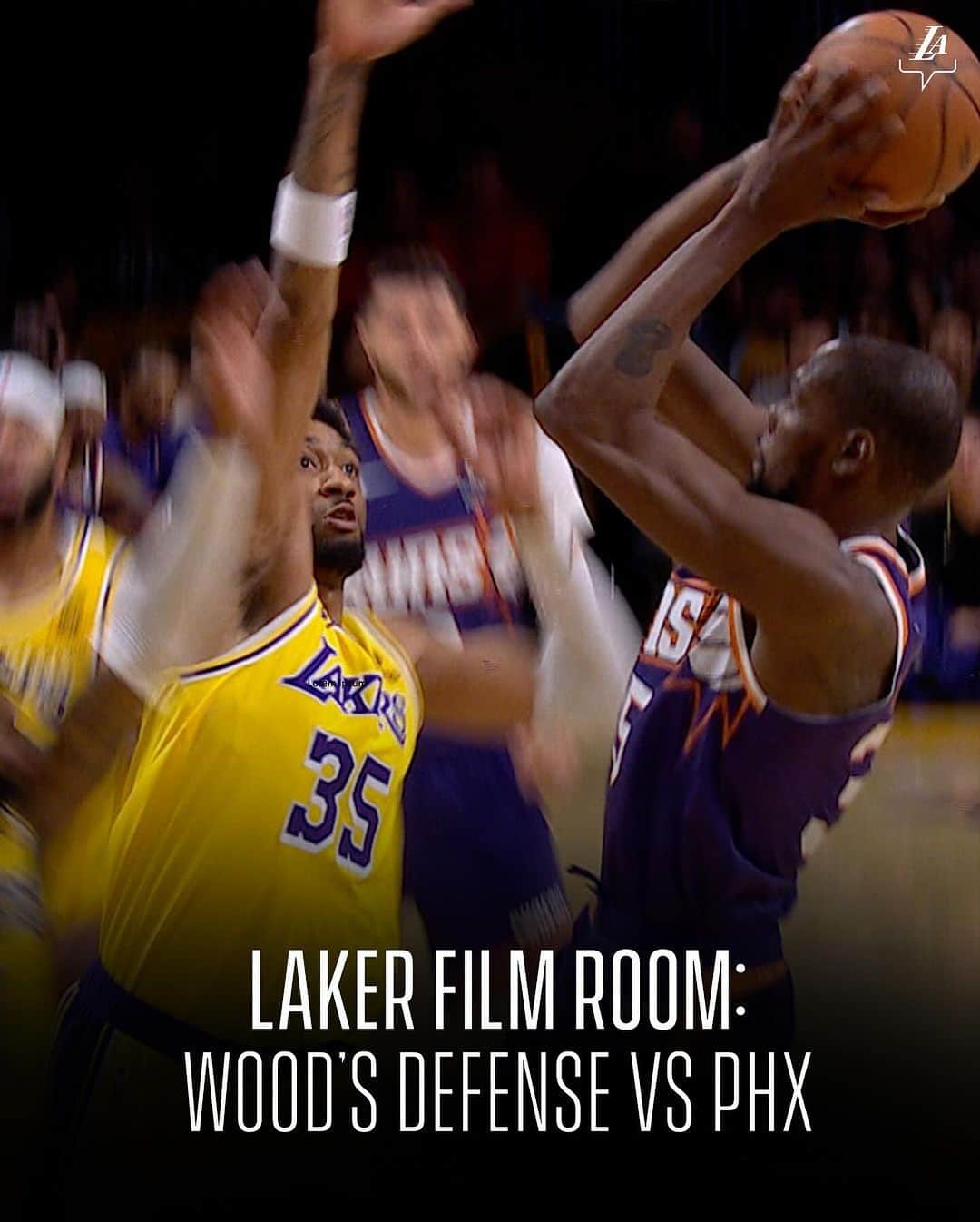 Los Angeles Lakersさんのインスタグラム写真 - (Los Angeles LakersInstagram)「Defense defense defense 🎬  Laker Film Room: Christian Wood's Defense」10月29日 4時34分 - lakers