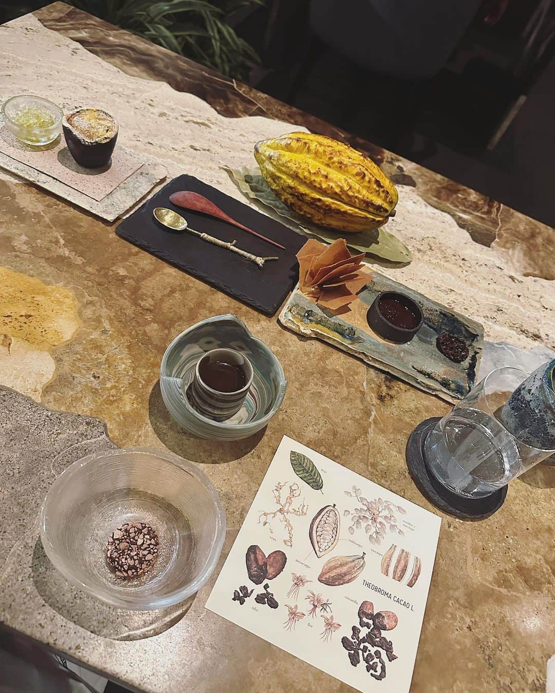 トームさんのインスタグラム写真 - (トームInstagram)「P I R A N H A & LLAMA! #HappyHalloween Dinner at @centralrest in #Lima #Peru currently rated Number 1 in the world @theworlds50best Pt 2 The experience is almost indescribable, extremely good, with a 14 course menu delineated by raw ingredients found at different altitudes, often served on these raw ingredients, and always served on raw marble and hand made paper, with bowls to match the food, and different individual hand made spoons for each course (each with their own ceramic or marble ‘igloos’) Excited, yet?! It’s like eating inside a #BottegaVenetta store, but more fun! Obviously I took all the paper. Pictures do not do any justice !   The menu by course and MILES BELOW SEA LEVEL (MBSL) and MILES ABOVE SEA LEVEL (MASL)  (Continuation from previous post) 10/ Amazonian Waters V.02 - 190 MASL - Pacu, watermelon, Amazonian Nut 11/ Desertic Forest - 180 MASL - Goat Neck, Olluco, Algarrobo Desert courses: 12/ Dry Forrest - 150 MASL - Algarrobo, Coconut, Maca Root  13/ Dry Tropic - 600 MASL - Macambo, High Altitude Mead, Lemon  14/ Cacao Chuncho - 1800 MASL - Mucilage, Seeds, Husk」10月29日 4時57分 - tomenyc