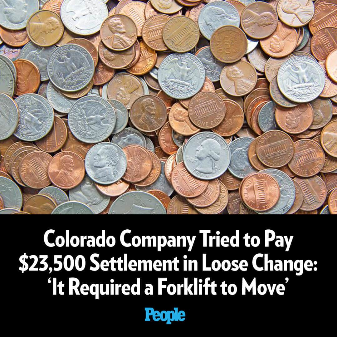 People Magazineさんのインスタグラム写真 - (People MagazineInstagram)「A Colorado welding company decided to pay a subcontractor a five-figure settlement in an unconventional way: in loose coins. 🪙   JMF Enterprises initially paid Fired Up Fabrications $23,500 in change weighing 3 tons for a matter stems from a lawsuit filed against JMF in 2022 over an alleged breach of contract, The Washington Post and CBS affiliate KCNC. reported.  Read more in our bio link. | 📷: Getty」10月29日 5時49分 - people