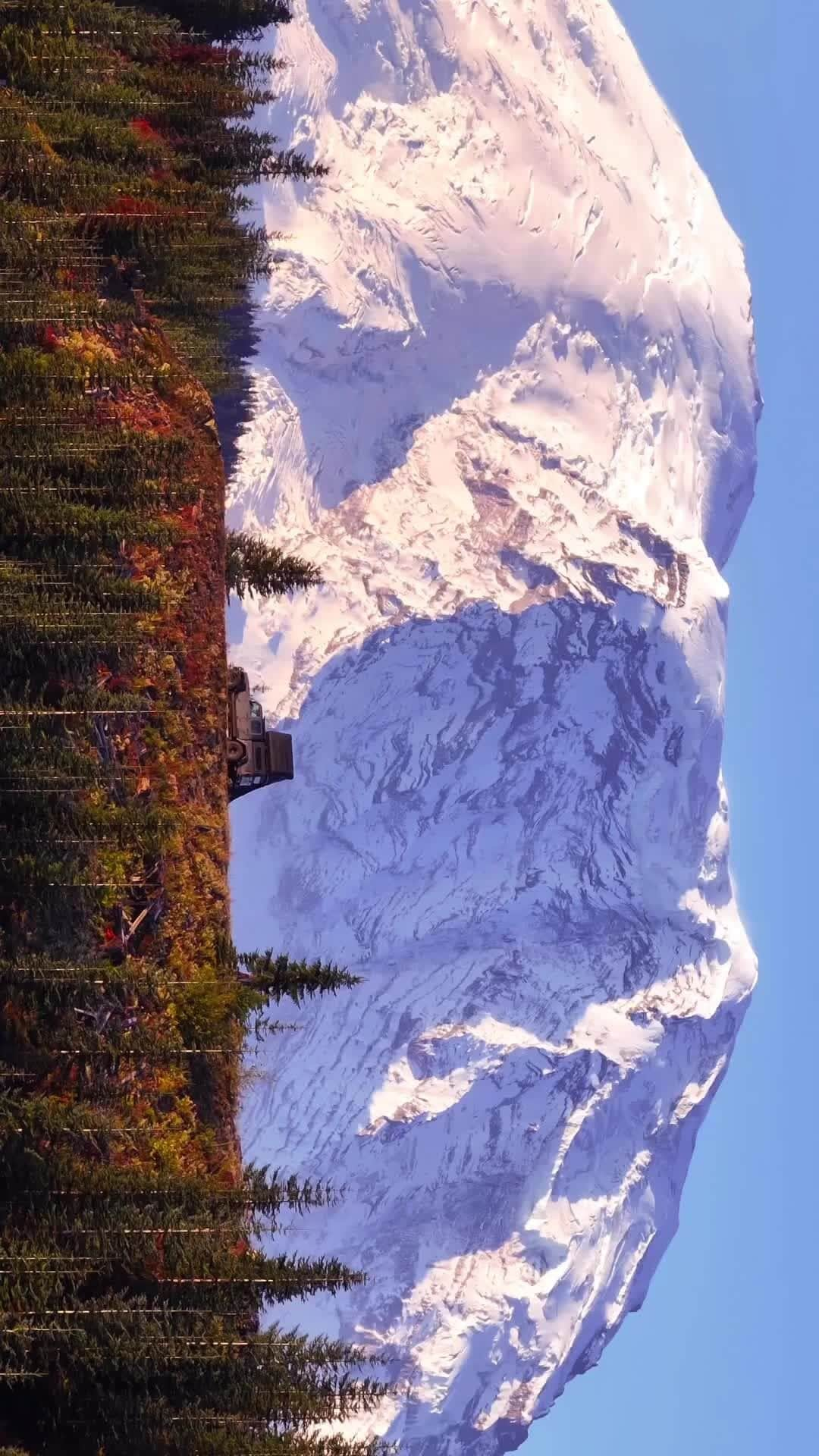 PicLab™ Sayingsのインスタグラム：「We recommend turning your phone sideways for this one. 📱🔄 Can you imagine car camping with this as your view?! Doesn't get any better than that.   📍Mount Ranier, Washington 🎥 @offroad_landscapes」