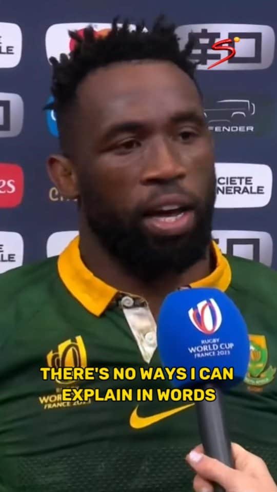 ラグビー南アフリカ代表のインスタグラム：「Siya Kolisi goes back-to-back as he leads @bokrugby to a fourth Rugby World Cup title 🏆  #RWCFinal #RWC2023 #Springboks #SouthAfrica #StrongerTogether」
