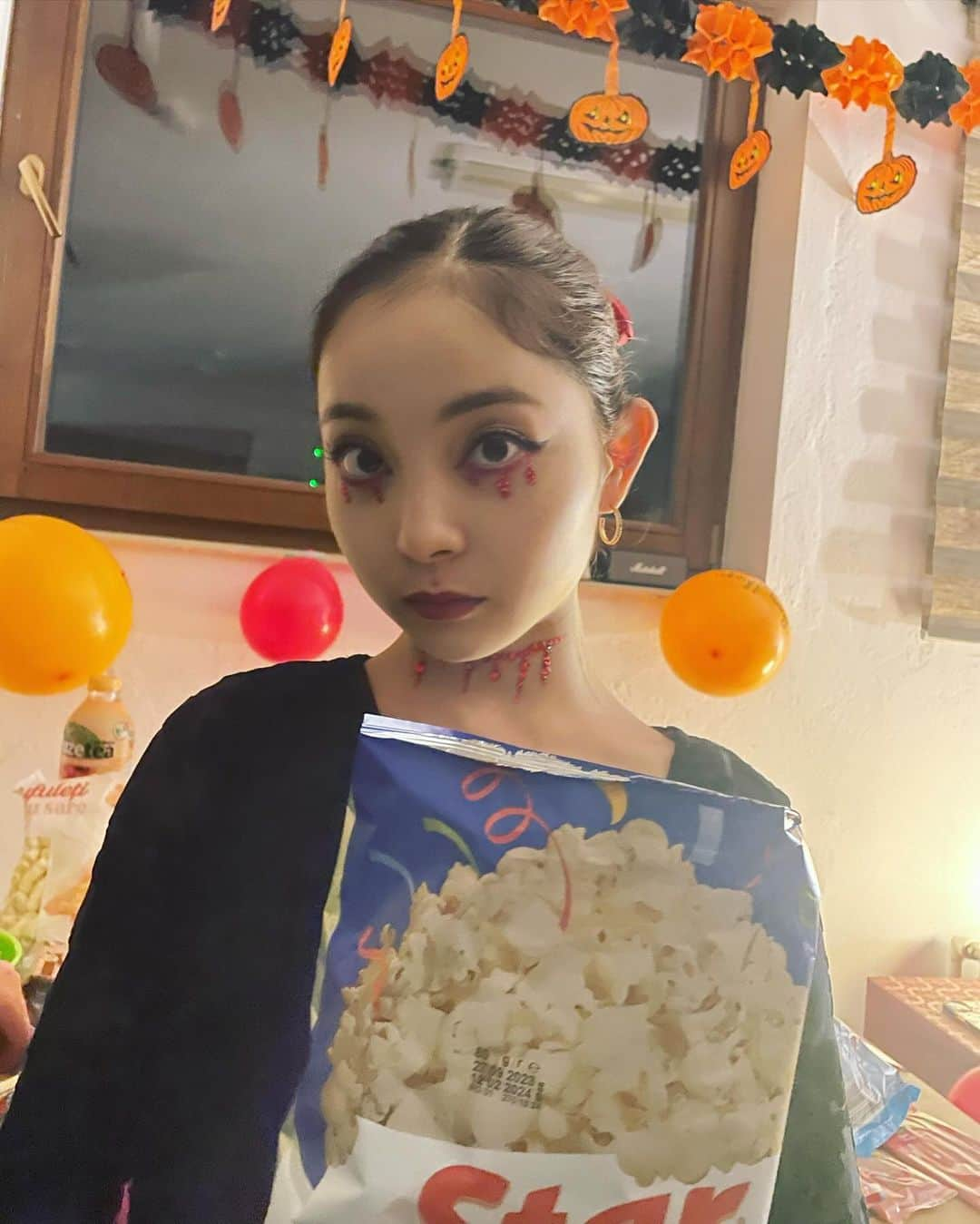 中野怜美のインスタグラム：「🕸️🩸🖤 #halloween #2k23 #trikortreat」