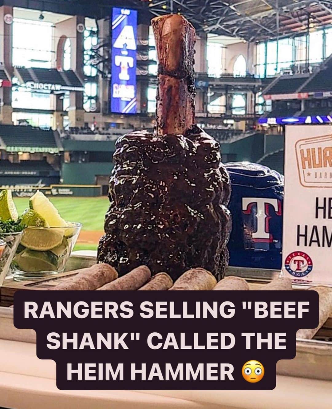 MLBさんのインスタグラム写真 - (MLBInstagram)「They actually described it as a "substantial beef shank" 😭  Seriously though, who could eat this? 👀  #Rangers #WorldSeries #MLB」10月29日 7時34分 - mlb