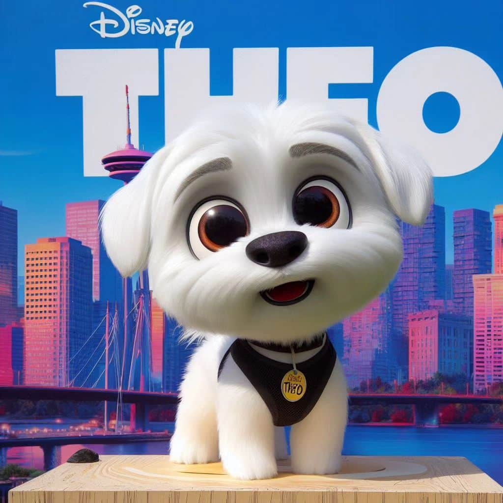 Toby LittleDudeのインスタグラム：「Life of Theo coming to a theatre near you soon 🎬  #Disney #DisneyAI #Pixar #theothemaltese #maltese」