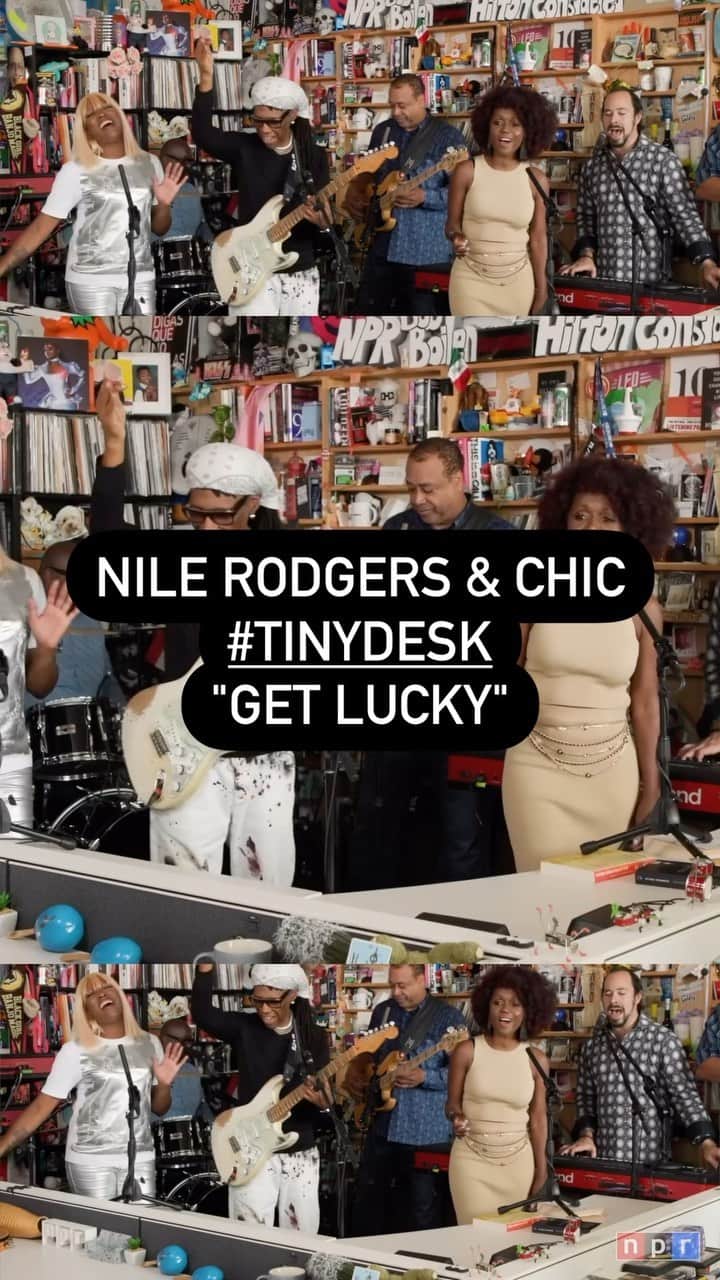 ナイル・ロジャースのインスタグラム：「Nile Rodgers & CHIC on #TinyDesk...  GET LUCKY  Watch the full episode here: https://youtube.com/nilerodgers  #LinkInBio  #tinydeskconcerts #tinydeskconcert @daftpunk」