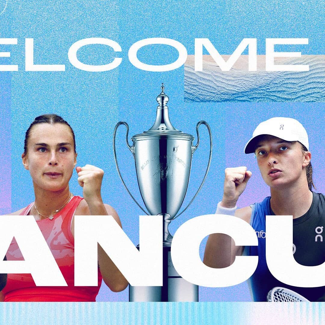 WTA（女子テニス協会）のインスタグラム：「Aryna. Iga.  Ready for the GNP Seguros @wtafinals in Cancun!  #WTAFinals」