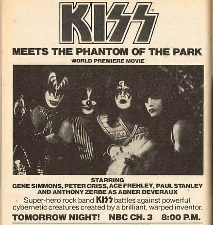 KISSのインスタグラム：「#KISSTORY - October 28, 1978 - KISS Meets The Phantom of the Park airs as the NBC Movie Of The Week. #KISS50」