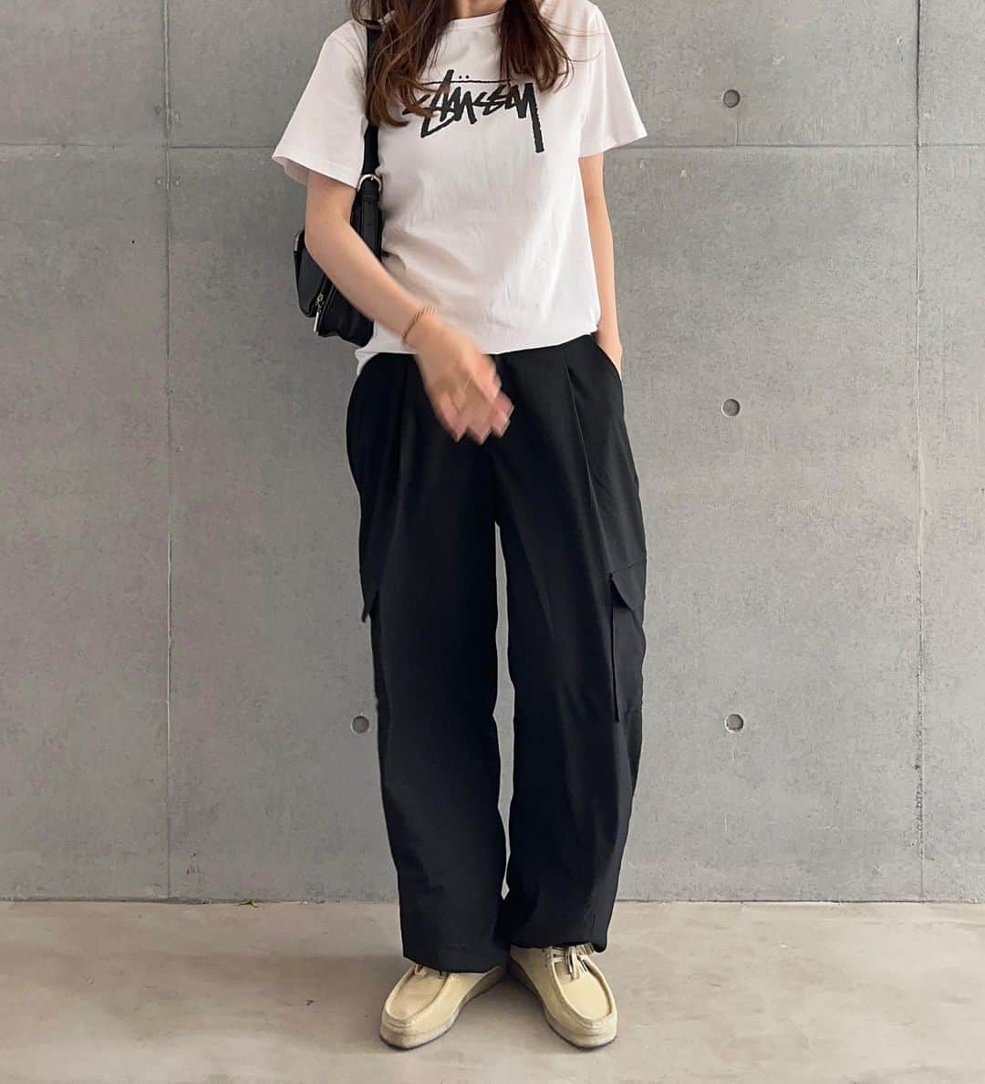 yumeのインスタグラム：「@stussy @clarksoriginals 🫠💛」