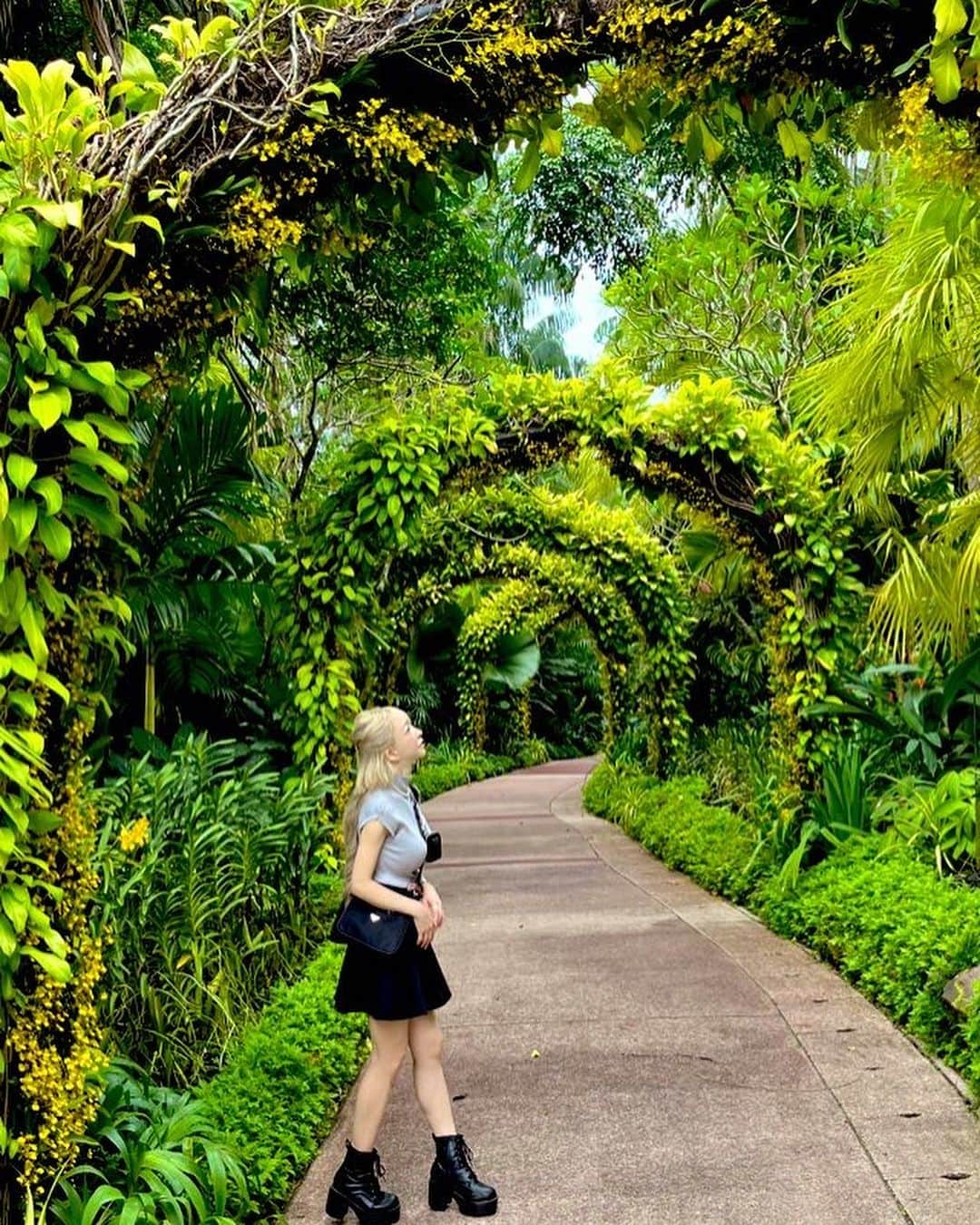 神崎りのあのインスタグラム：「シンガポール植物園🇸🇬🌿  シンガポールは至る所に植物があって 緑多くて素敵な所で癒される☺️💓  #シンガポール  #無加工37歳 #グラビア #神崎りのあ #Japan #JapanesCosplayer #コスプレ #整形 #日本 #コスプレイヤー #Bijin」