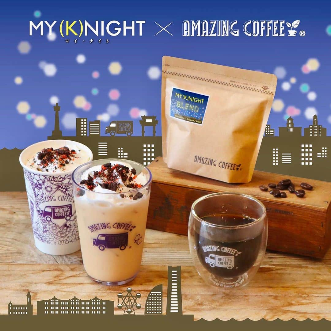 AMAZING COFFEEのインスタグラム：「. 『MY (K)NIGHT　マイ・ナイト』×AMAZING COFFEE☕️  12月1日(金)に公開される映画『MY (K)NIGHT　マイ・ナイト』とAMAZING COFFEEとのスペシャルコラボレーションが決定✨  『MY (K)NIGHT　マイ・ナイト』の世界観をイメージしたドリンクやブレンドコーヒーなどをご用意いたしました☺️☕️  10月12日(木)、13日(金)の2日間に渡ってパシフィコ横浜で開催される、先行特別上映&プレミアムイベントを記念して、AMAZING COFFEEでも一足早くお楽しみいただけます✨ コラボドリンクやコラボブレンドを楽しみながら、ムビチケをゲットして、映画の公開までワクワクな気持ちを高めていきましょう🫶  🌙MY (K)NIGHTラテ(アイス・ホット) ¥750(税込)  “デートセラピスト”＝一夜かぎりの恋人たち‥ そんな淡くほろ苦い世界観を表現したMY (K)NIGHT ラテ☕️ 濃厚なエスプレッソにホワイトチョコレートと第4のチョコといわれるルビーチョコレートを加えた、ベリー感をほんのり感じる大人のカフェラテです！  ※写真はイメージとなり、ホット/アイス共にペーパーカップでの提供となりますので、予めご了承ください。  🌙MY (K)NIGHT BLEND ¥1,400(税込)  主演の3人をイメージしたコロンビア・エルサルバドル・ブラジル3つの産地のBLEND。 バランスのとれたキリッとしたフレーバーのコロンビアを川村壱馬さん 全体のまろやかさでスッキリとした後味のエルサルバドルを RIKU さん チョコやナッツの香ばしい香りが印象的なブラジルを吉野北人さん  この3つの産地を合わせることで、横浜の夜景が思い浮かぶような、深煎りのBLENDです☕️ ダークチョコやウォルナッツのような味わいをお楽しみいただけます！  🌙ムビチケ前売券(カード) ¥1,600(税込)  コラボドリンクorコラボブレンドとムビチケ前売券(カード)のセットを購入された方にはMY (K)NIGHTオリジナルコラボレーションポストカードをプレゼントいたします🎁 デザインは映画のワンシーンから切り取った3種となっており、ランダムでのプレゼントとなります！  ・コラボドリンクSET【MY (K)NIGHT ラテ+ムビチケ】 ¥2,350(税込)  ・コラボブレンドSET【MY (K)NIGHT BLEND+ムビチケ】 ¥3,000(税込)  【開催期間】 2023年10月12日(木)〜10月29日(日)  【開催店舗】 TOKYO NAKAMEGURO OSAKA SOUTH SIDE AMAZING COFFEE ONLINE ※ONLINEでのドリンクの販売はございません。  【ポストカードプレゼント注意事項】 店舗・ONLINEにより配布方法が異なりますので、ご注意いただきますようお願いいたします。  ▼店舗 コラボドリンクorコラボブレンドとムビチケのセットを購入でポストカード1枚配布。  ※単品での購入にはポストカードは付きませんのでご了承ください。 ※ランダムでの配布となりポストカードデザインはお選びいただけませんので予めご了承ください。 ※準備数に達し次第、配布を終了させていただきます。  ▼ONLINE コラボブレンドとムビチケのセットを購入でポストカード 1 枚配布。  ※単品での購入にはポストカードは付きませんのでご了承ください。  ※ランダムでの配布となりポストカードデザインはお選びいただけませんので予めご了承ください。  ※準備数に達し次第、配布を終了させていただきます。  #AMAZINGCOFFEE #アメージングコーヒー #AMeCO #アメコ #coffee #コーヒー #TOKYONAKAMEGUARO #OSAKASOUTHSIDE #ONLINE #マイナイト #MY_K_NIGHT #デートセラピスト #ホワイトチョコ #ルビーチョコレート #中目黒カフェ #南堀江カフェ #堀江カフェ #saveyourneighbor @my_k_night @the_rampage_official @rmpg_kazuma_kawamura @_riku_r.m.p.g_ldh @hokuto.yoshino.16_official」