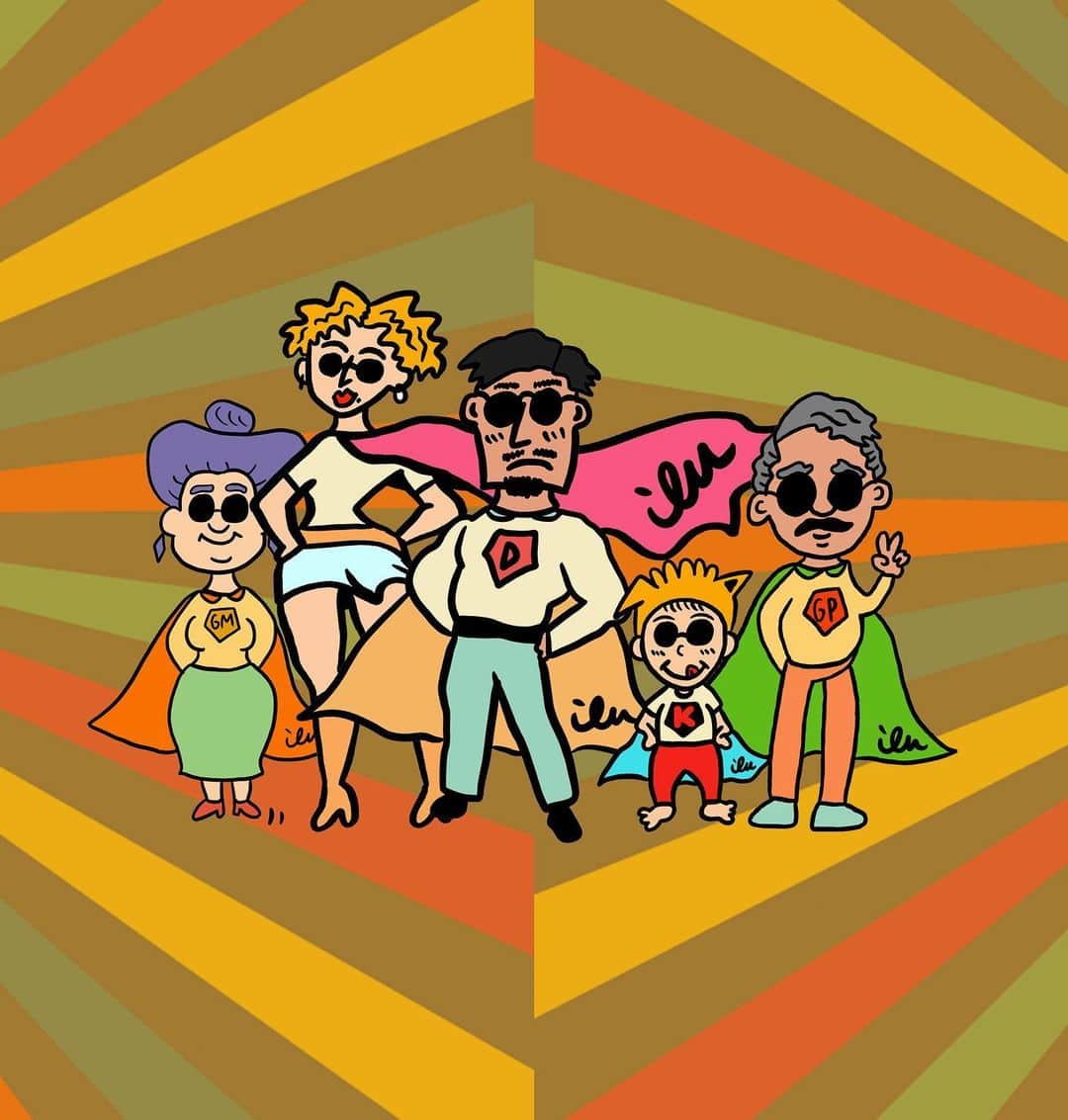 original brand 【ilu098】さんのインスタグラム写真 - (original brand 【ilu098】Instagram)「SUPER FAMILY. 大切な家族の日。 みんなでお揃いのTシャツへ袖を通し、 少し照れながらも、 なんだか胸が躍る。ワクワク感。 家族だからこそ、感じる安心感。 お祝いの日、記念撮影、運動会、家族旅行。 特別な日を更に特別な日へ、 最高にスーパーな思い出が溢れますように。  家族はいつだってスーパーだッ！  #ilu098 #家族tシャツ #スーパーファミリー #superfamily #familylife  #そして愛犬たちも」10月5日 20時02分 - ilu098