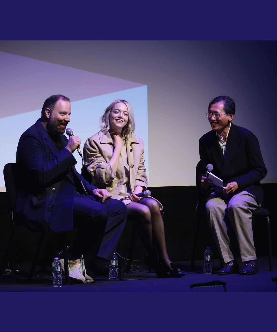 Just Jaredさんのインスタグラム写真 - (Just JaredInstagram)「Emma Stone joined director Yorgos Lanthimos at the 61st New York Film Festival tonight to attend the premiere of her new short film "Bleat." We've got more pics and details about a conversation that took place during the event over at JustJared.com! #EmmaStone #YorgosLanthimos Photos: Getty」10月5日 12時08分 - justjared