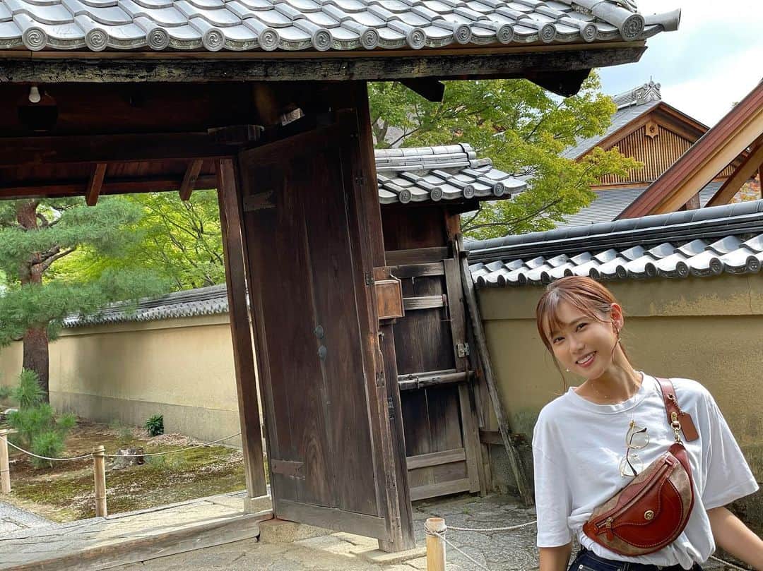 唐沢美帆のインスタグラム：「◡̈   今宮神社から 下鴨神社に移動する前に 大徳寺にも立ち寄りました ◡̈  枯山水、眺めているだけで 美しさと穏やかさに心が癒されます。  動画を回すのは憚られたので 少しの写真しか共有できませんが ぜひ足を運んでみてくださいね！  #TRUEさん #唐沢美帆 #オーケストラコンサート #anime_eupho  #響けユーフォニアム  #ヴァイオレットエヴァーガーデン  #anime #anisong  #アニメソング #今宮神社 #大徳寺  #kyoto #kyotojapan  #kyototrip  #京都旅行 #つる散歩」