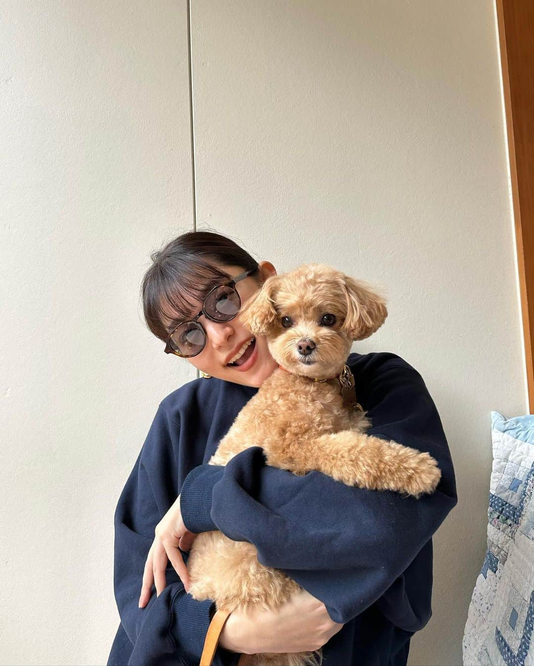 阿部朱梨さんのインスタグラム写真 - (阿部朱梨Instagram)「相棒祝5歳✌️🐶✌️  飼い主に似るて言うけど 後頭部までなんか似てきたきがする。笑  健やかに育ってくれて ありがとうだよ🥹💕  @maison_tsukune」10月5日 13時55分 - akari_abe