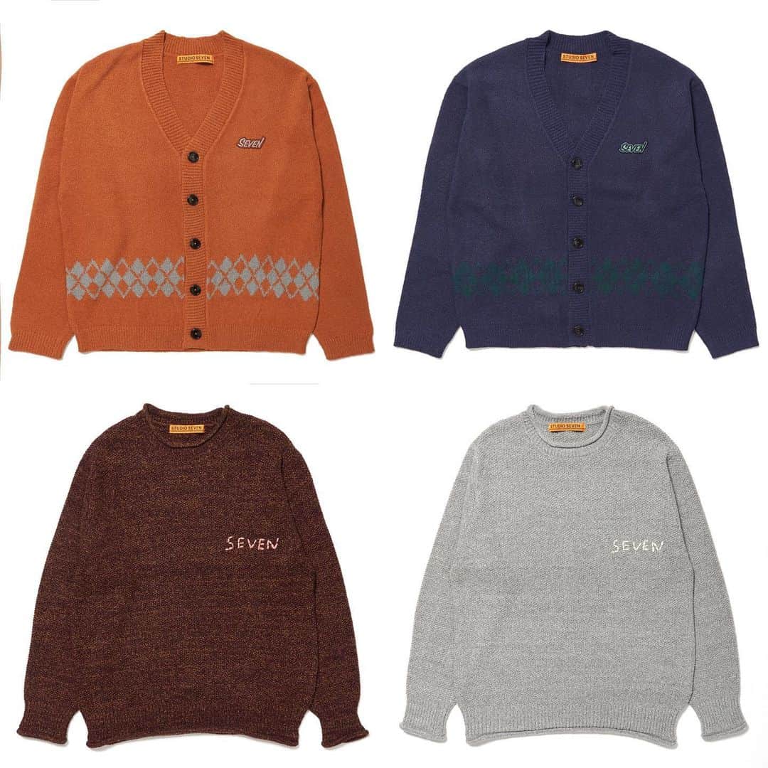 SEVENさんのインスタグラム写真 - (SEVENInstagram)「10/7(土) は秋冬コレクションからカーディガンやワッペンがポイントのジャケットなどが登場7️⃣🪡  秋冬のマストアイテムは @seven.official NAKAMEGURO・ONLINE STOREにて発売🍇  是非チェックしてみてください！  #studioseven」10月5日 18時00分 - seven.official
