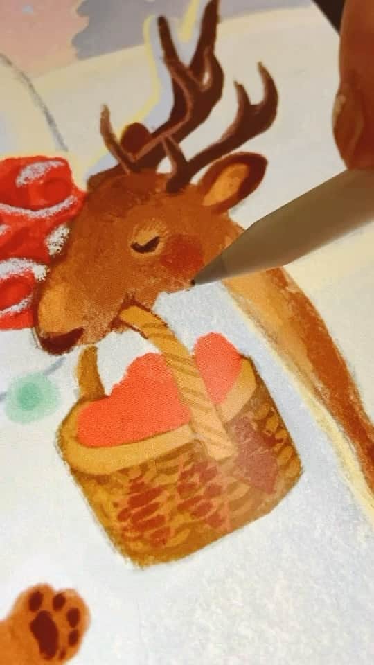 のインスタグラム：「❄️🦌」