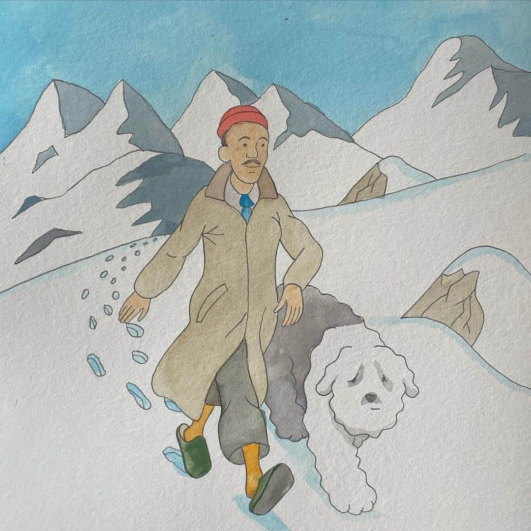 ジェフ・マクフェトリッジのインスタグラム：「I interviewed @ramdanetouhami for The Local Optimist and did some drawings of how I see him #tintin」