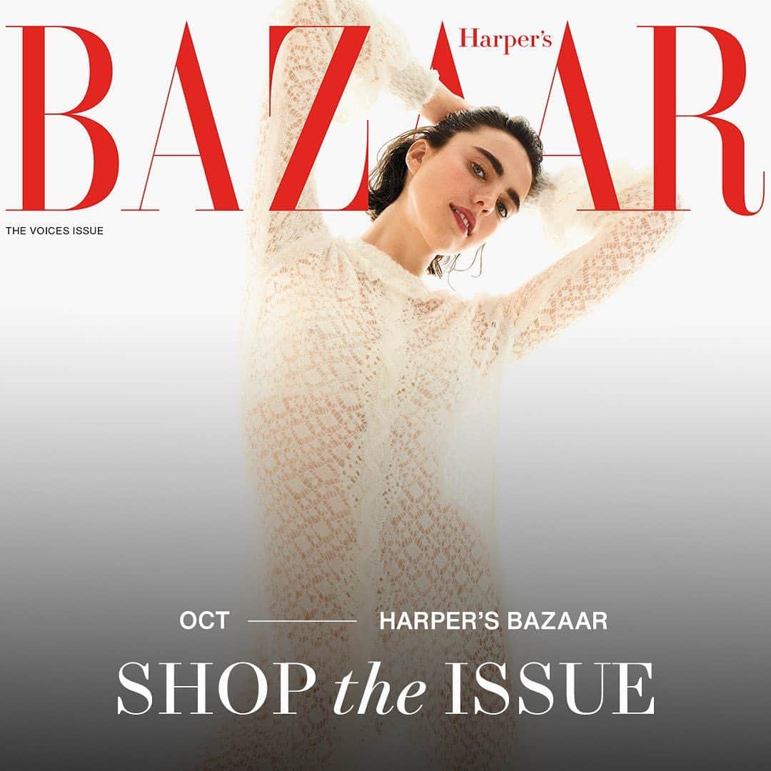 ShopBAZAARのインスタグラム：「Contrary to what you might expect for the beginning of cozy season, this new edit inspired by our October cover is more cool than warm and more refined than relaxed. Keep them on their toes with the unexpected. Head to the link in bio to shop the October Issue's most coveted! Think romantic lace dresses, modern preppy staples, stunning statement jewelry, ‘70s-inspired prints, and more. #SHOPBAZAAR」