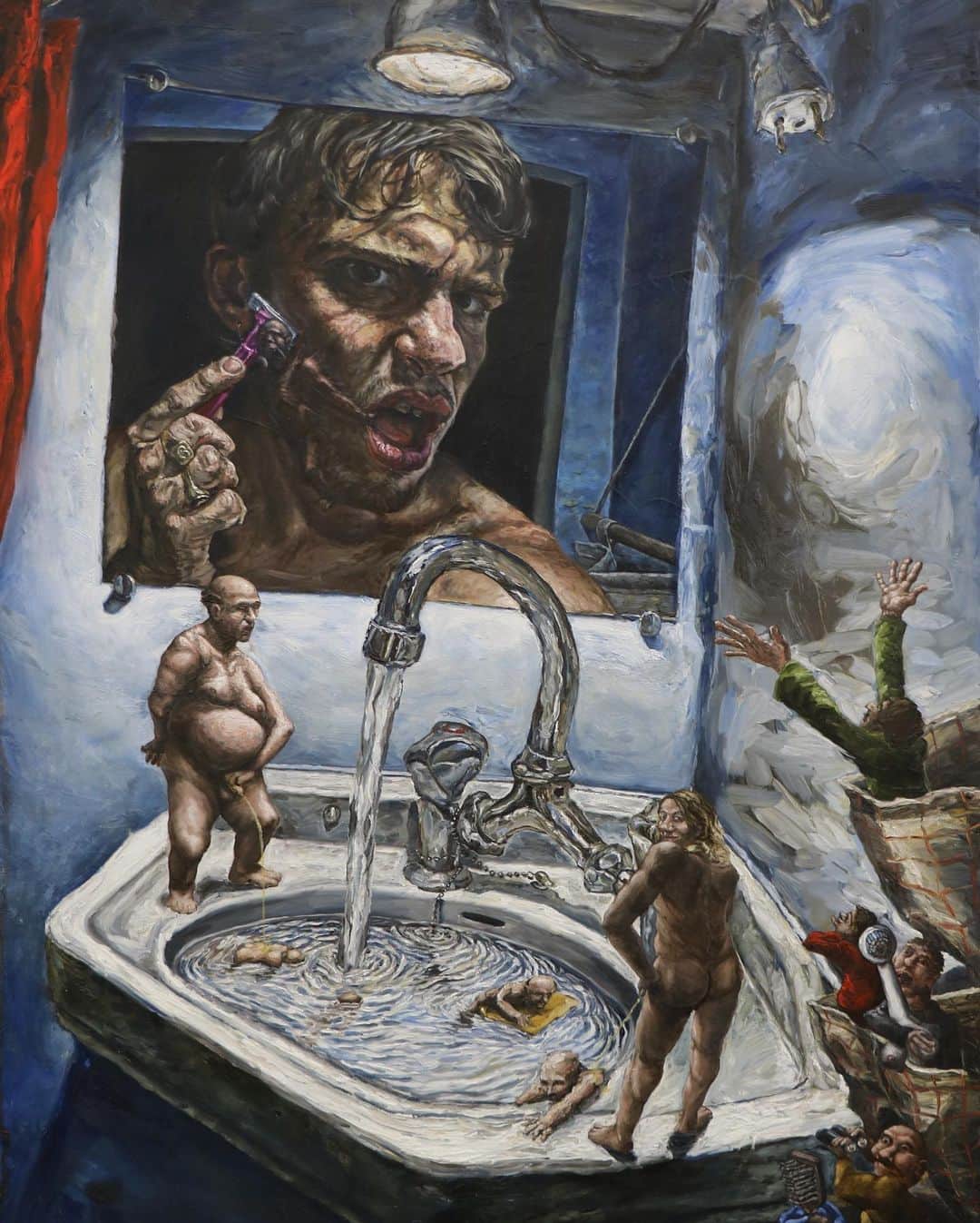 Juxtapoz Magazineのインスタグラム：「Paintings by @thetroubarbe from a recent solo show in Paris at Galerie Sabine Bayasli  Read the review by @_shaqy on our site now.」