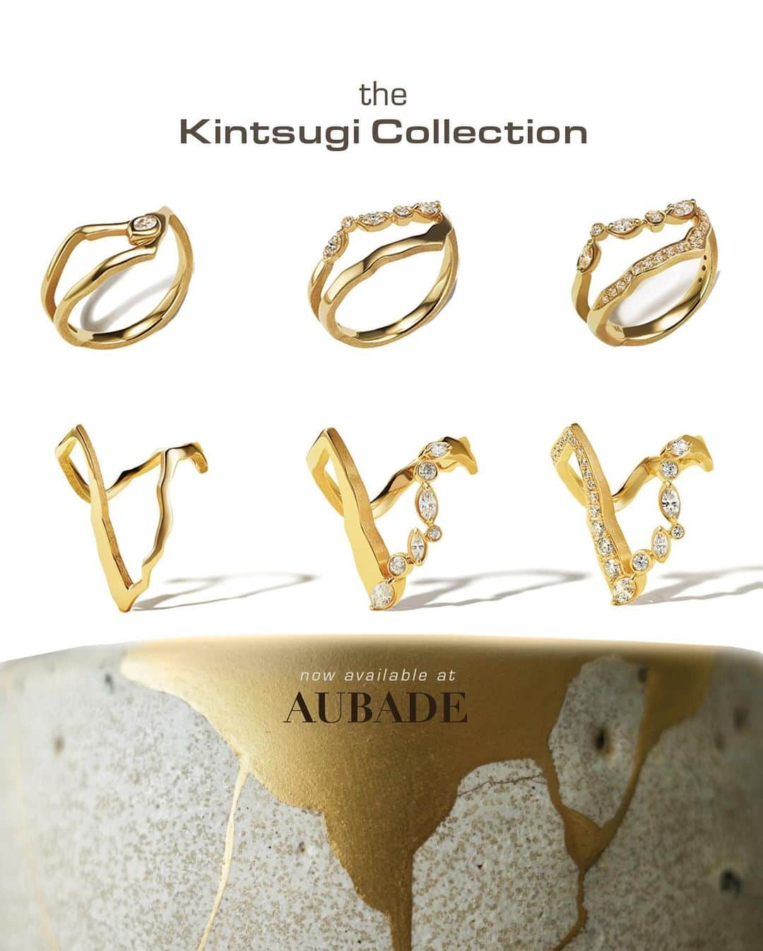 稲木ジョージさんのインスタグラム写真 - (稲木ジョージInstagram)「Kintsugi collection is now available in Kuwait at @aubadejewelry . KINTSUGIコレクション、クウェート国上陸。」10月6日 5時33分 - georgerootnyc