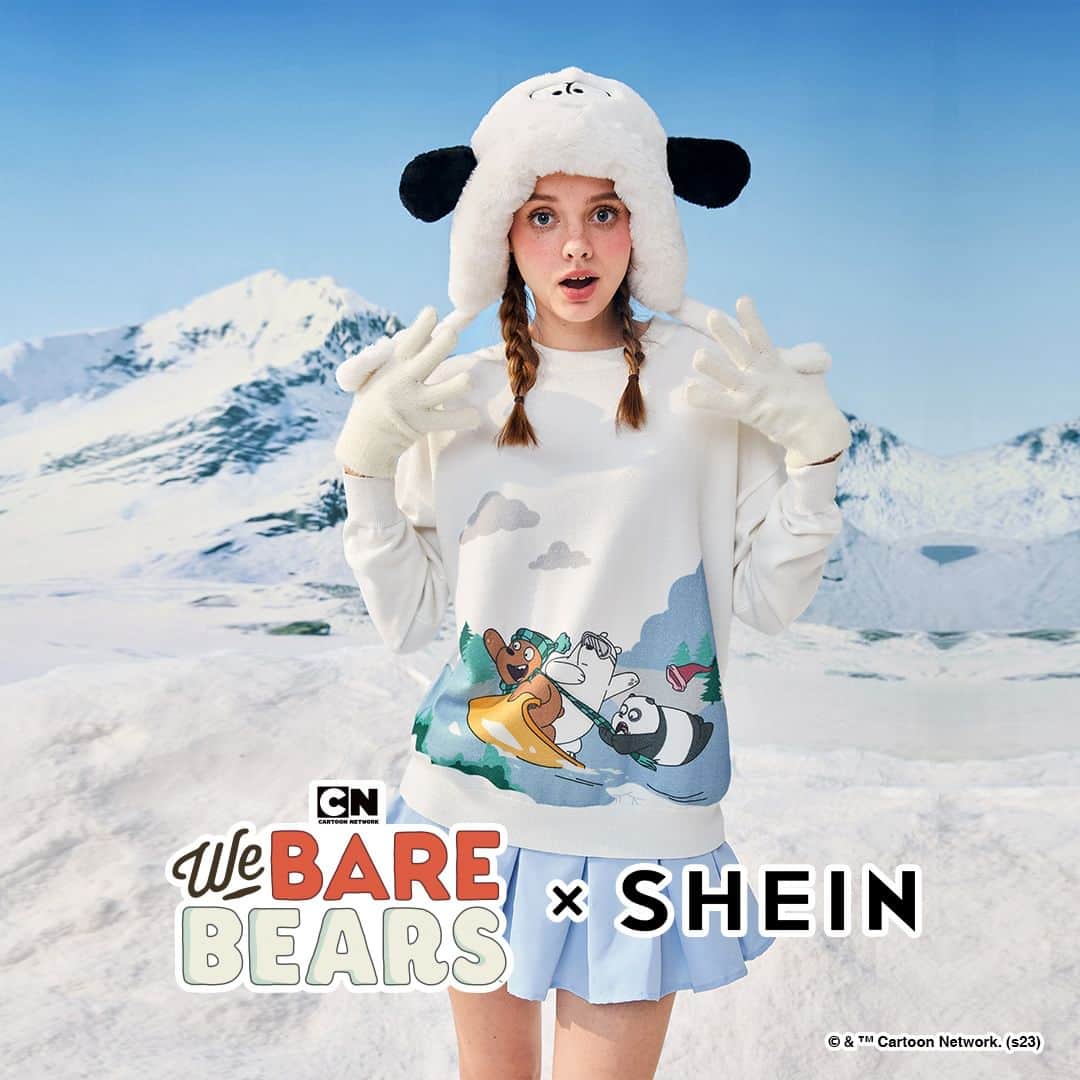 SHEINのインスタグラム：「Bringing the cuteness overload to your wardrobe - We Bare Bears X SHEIN  #WEBAREBEARSXSHEIN #WEBAREBEARS #SHEINCollabs #SHEIN #WBstyle  *P.S. Only available on ZA/IL/AR/BH/OM/KW/QA/SA/UAE/MA/EG/UK/FR/DE/IT/ES/NL/PL/PT/SE/CH/EUR/EUQS」