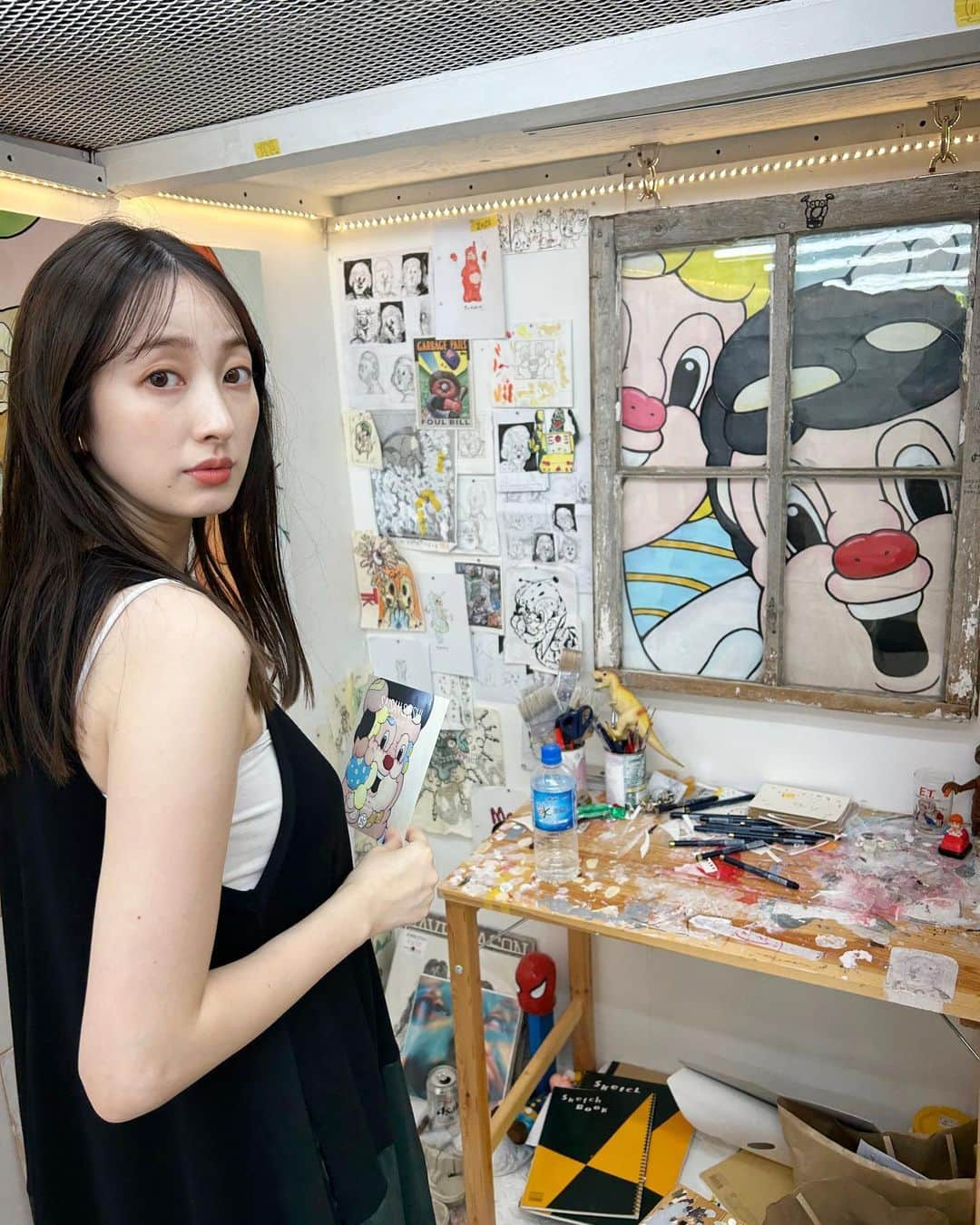 團遥香のインスタグラム：「色んなアート🎨に触れる 楽しい🫶🏻」