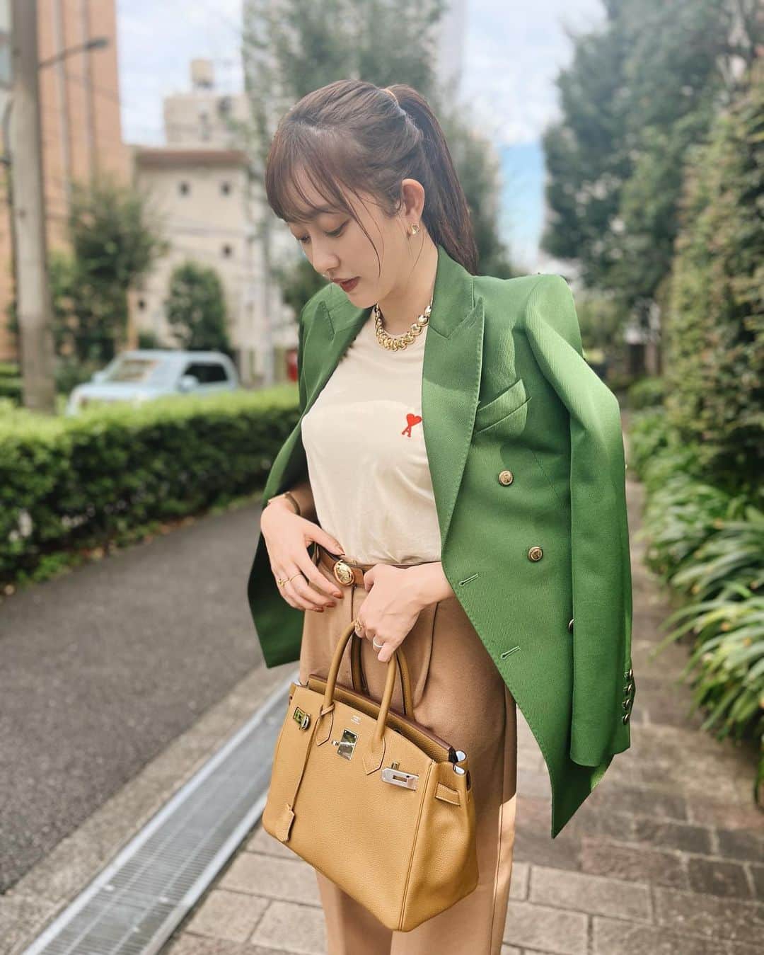 菊地亜美のインスタグラム：「green💚」