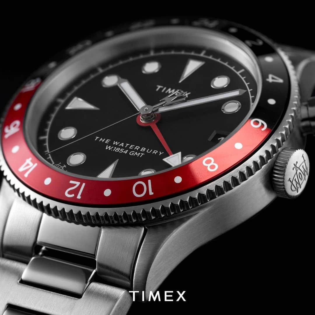 タイメックスのインスタグラム：「GMT = Give Me That 😍  Our new Waterbury Traditional GMT is the wristwatch to keep you on time, no matter where you’re touching down tomorrow.  Available now at timex.com.  #timex #newwatch #watchlovers #watchfam」