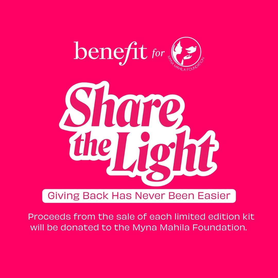 Aashna Shroffさんのインスタグラム写真 - (Aashna ShroffInstagram)「The wait is over! Join us to #ShareTheLight ✨  💖We believe feeling good is ALWAYS a good look. 💅  So if we’re ever asked, “Does beauty run deeper than the surface?” we pink out loud and exclaim yesss! 💞  And now, we're taking this philosophy beyond the beauty counter. For this, we’ve teamed up with @aashnashroff , to support the Myna Mahila Foundation.   Fun fact: It’s our first-ever India-exclusive philanthropic festive campaign!   @mynamahila is an Indian organization founded in 2015. Their mission is to empower women in urban slums to speak up, like the chatty Myna bird.   For this initiative, we’ve created 3 exclusive bestseller savings kits for @sephora_india , @mynykaa, and @tirabeauty .  These include bestsellers like the Benetint, BADgal Bang! Mascara, Precisely My Brow pencil, and the POREfessional primer, to name a few.   Proceeds from the sales of each kit will be donated to the Myna Mahila Foundation; because the festive season has always been about giving back and sharing the light ✨  #BenefitIndia #ShareTheLight」10月5日 22時43分 - aashnashroff