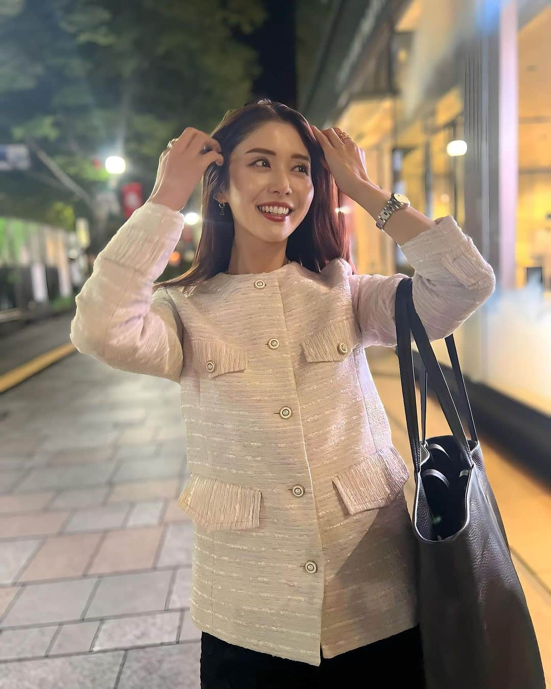 一木美里さんのインスタグラム写真 - (一木美里Instagram)「tokyo life🗼♥️  #tokyo#秋コーデ#ツイードジャケット#ニーハイブーツ」10月5日 22時59分 - misato_ichiki