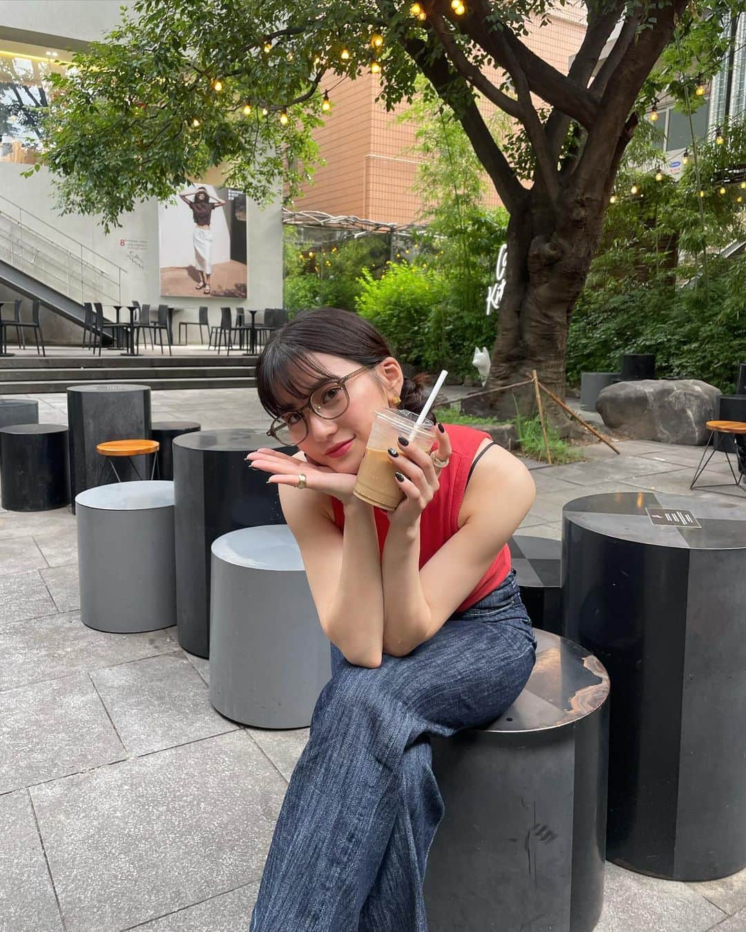 かなこのインスタグラム：「kitsune🦊  載せてなかったやつ🦊  #韓国」