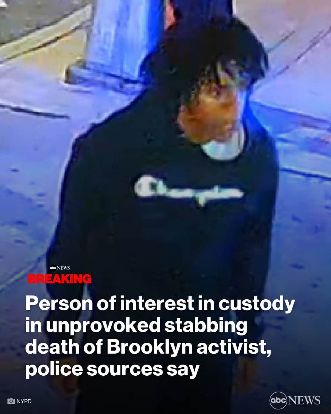ABC Newsのインスタグラム：「BREAKING: A person of interest is in custody in connection with the stabbing of Brooklyn activist Ryan Carson, police sources said.  Carson, 31, died after being stabbed in the chest multiple times during an assault early Monday morning in Bedford–Stuyvesant, police said.  Tap link in bio for more.」
