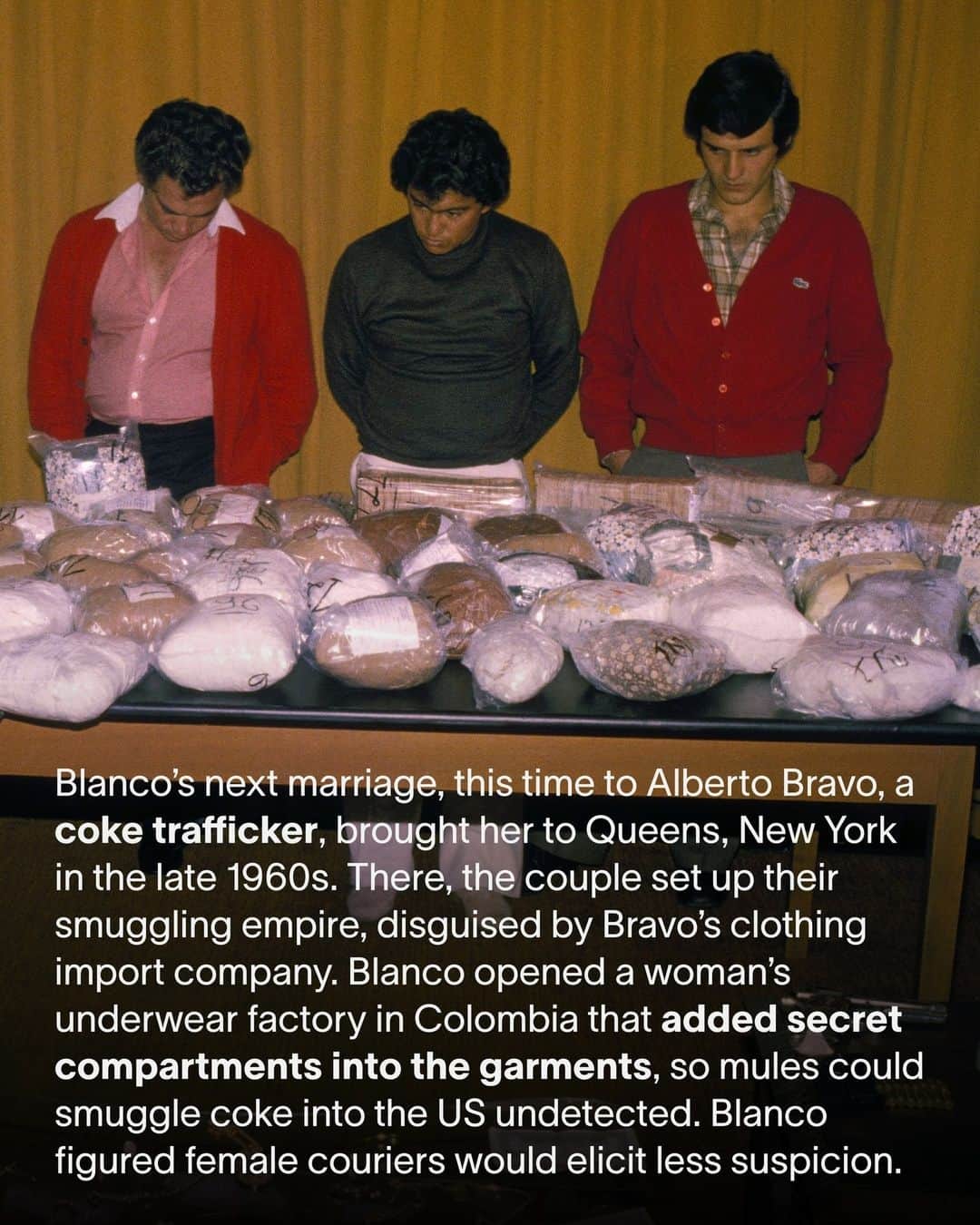 VICEさんのインスタグラム写真 - (VICEInstagram)「Colombian cocaine boss Griselda Blanco was a force of nature. The mother of four rose through the ranks in a male-dominated industry, knocked off all three of her husbands, killed hundreds of people and amassed staggering personal wealth while living lavishly at the head of a massive drug empire. Can you say #girlboss?⁠ ⁠ Joking, of course. Blanco was off her chops: She would force men and women to have sex at gunpoint. She’d host debauched orgies at her Miami mansion, where she kept a German shepherd guard dog named Hitler. She had eight strippers killed because she suspected they’d slept with her then-third husband, Sepulveda. Assistant U.S. Attorney Stephen Schlessinger says she had people murdered simply because she “didn’t like the way they looked at her.” Keep reading at the link in bio.」10月6日 0時55分 - vice