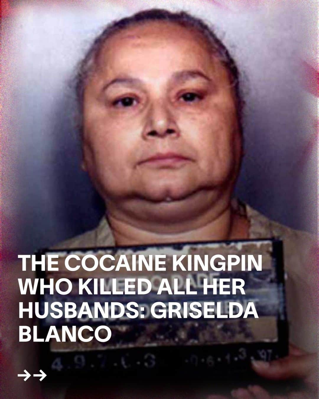 VICEのインスタグラム：「Colombian cocaine boss Griselda Blanco was a force of nature. The mother of four rose through the ranks in a male-dominated industry, knocked off all three of her husbands, killed hundreds of people and amassed staggering personal wealth while living lavishly at the head of a massive drug empire. Can you say #girlboss?⁠ ⁠ Joking, of course. Blanco was off her chops: She would force men and women to have sex at gunpoint. She’d host debauched orgies at her Miami mansion, where she kept a German shepherd guard dog named Hitler. She had eight strippers killed because she suspected they’d slept with her then-third husband, Sepulveda. Assistant U.S. Attorney Stephen Schlessinger says she had people murdered simply because she “didn’t like the way they looked at her.” Keep reading at the link in bio.」