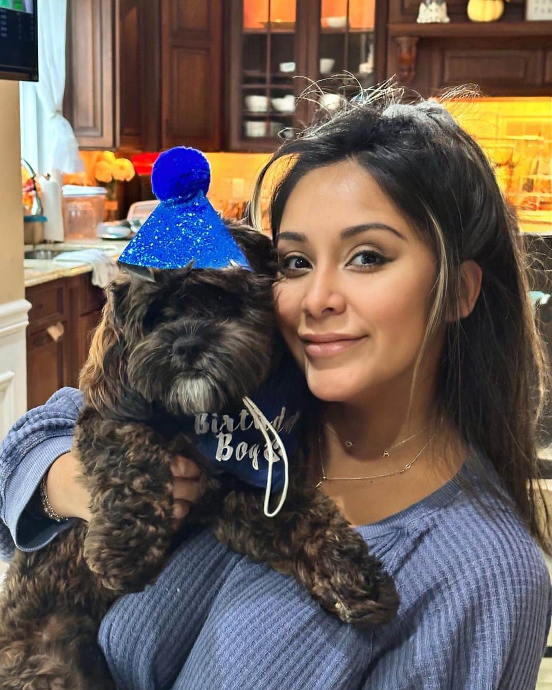 のインスタグラム：「One full year with you & don’t remember life before you! HAPPY 1ST BIRTHDAY to my 4th child. LOVE YOU SO MUCH ROCKAYYYY 👹🐾」