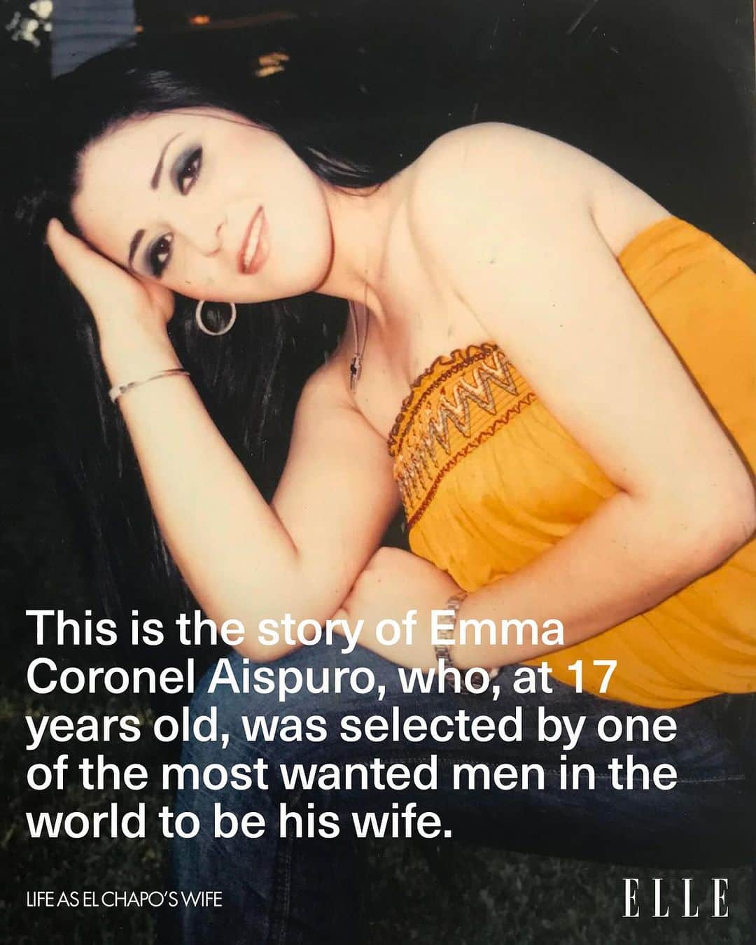 ELLE Magazineさんのインスタグラム写真 - (ELLE MagazineInstagram)「#EmmaCoronelAispuro knew #ElChapo the way any teenager might “know” someone famous. She was aware of his wealth, his flashy, abundant lifestyle, his notoriety among drug lords.   He plucked her from a beauty pageant when she was just 17, selecting her as his wife and marrying her on her 18th birthday in 2007. As the leader of one of the world’s most prolific drug cartels, he could do that.   Fourteen years later, in February 2021, Emma was arrested on drug trafficking charges, accused of passing communications between her husband and four of his sons to help the drug-lord escape from prison. She pleaded guilty, waiving her right to a trial, and was released from U.S. custody in Los Angeles County on September 13, 2023, after serving about two and a half years.   Emma did what she did willfully and has never claimed victimization. But she comes from a culture in which women can become the most tragic kind of victim: one who doesn’t know she’s being used at all.   Read more from @emilyepalmer at the link in bio.」10月6日 0時57分 - elleusa