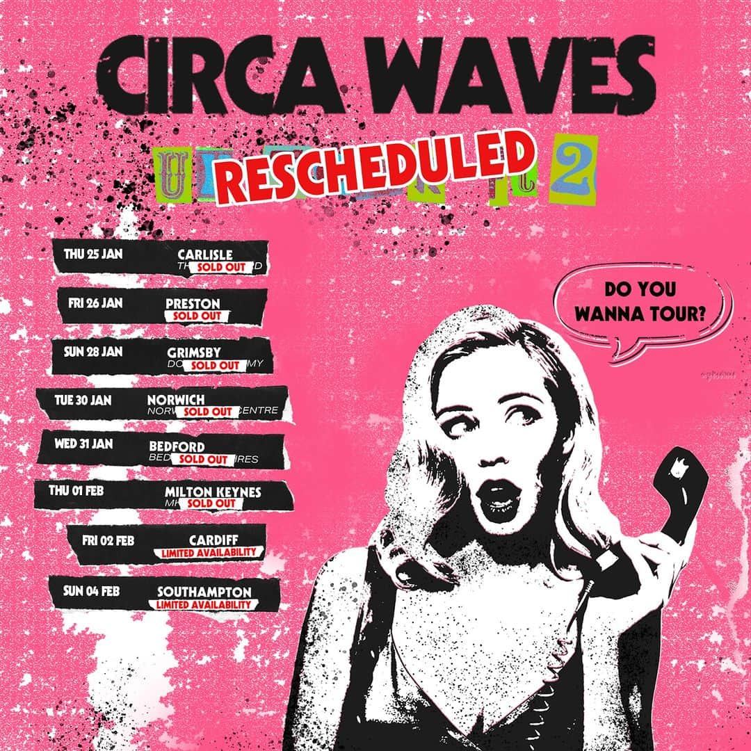 サーカ・ウェーヴスのインスタグラム：「Thanks for your patience with us. We’re pleased to say the tour is rescheduled for Jan/Feb. Let’s make this a great one! 🔥」