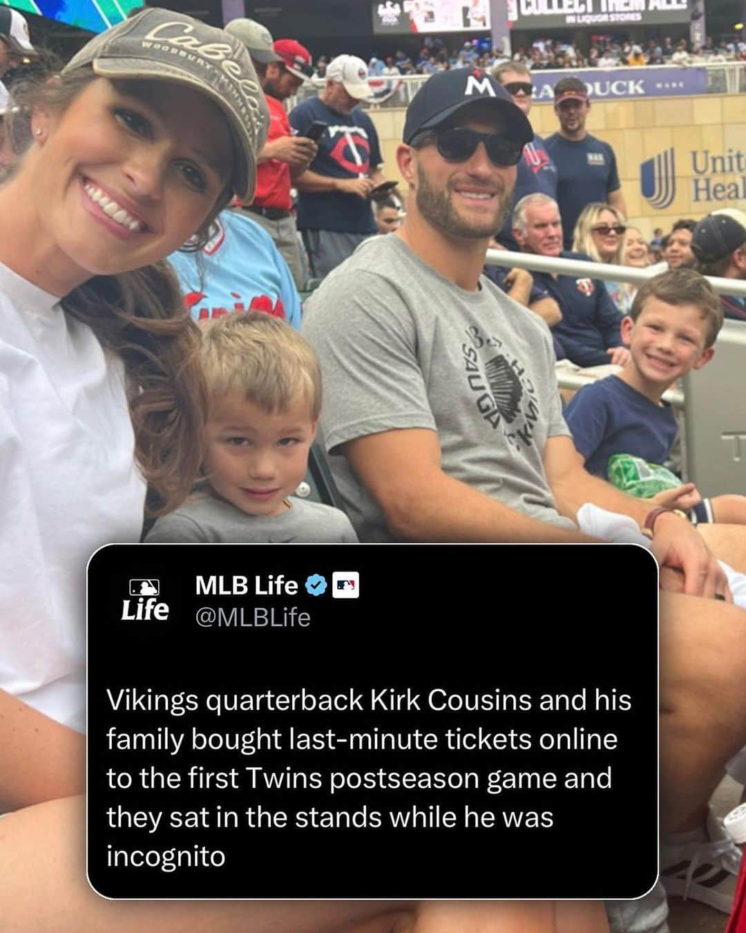 MLBさんのインスタグラム写真 - (MLBInstagram)「Cousins is a real one for this 👏  #Vikings #Twins #MLB」10月6日 2時26分 - mlb