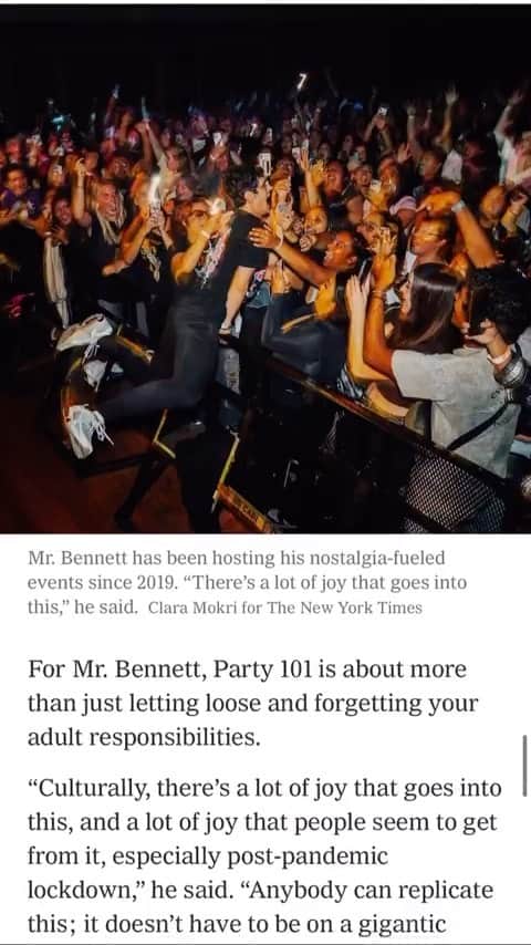 のインスタグラム：「Party 101 got written up in the New York Times! The article is behind a paywall but here are some highlights! Link in bio if you want to check out the whole thing :)」