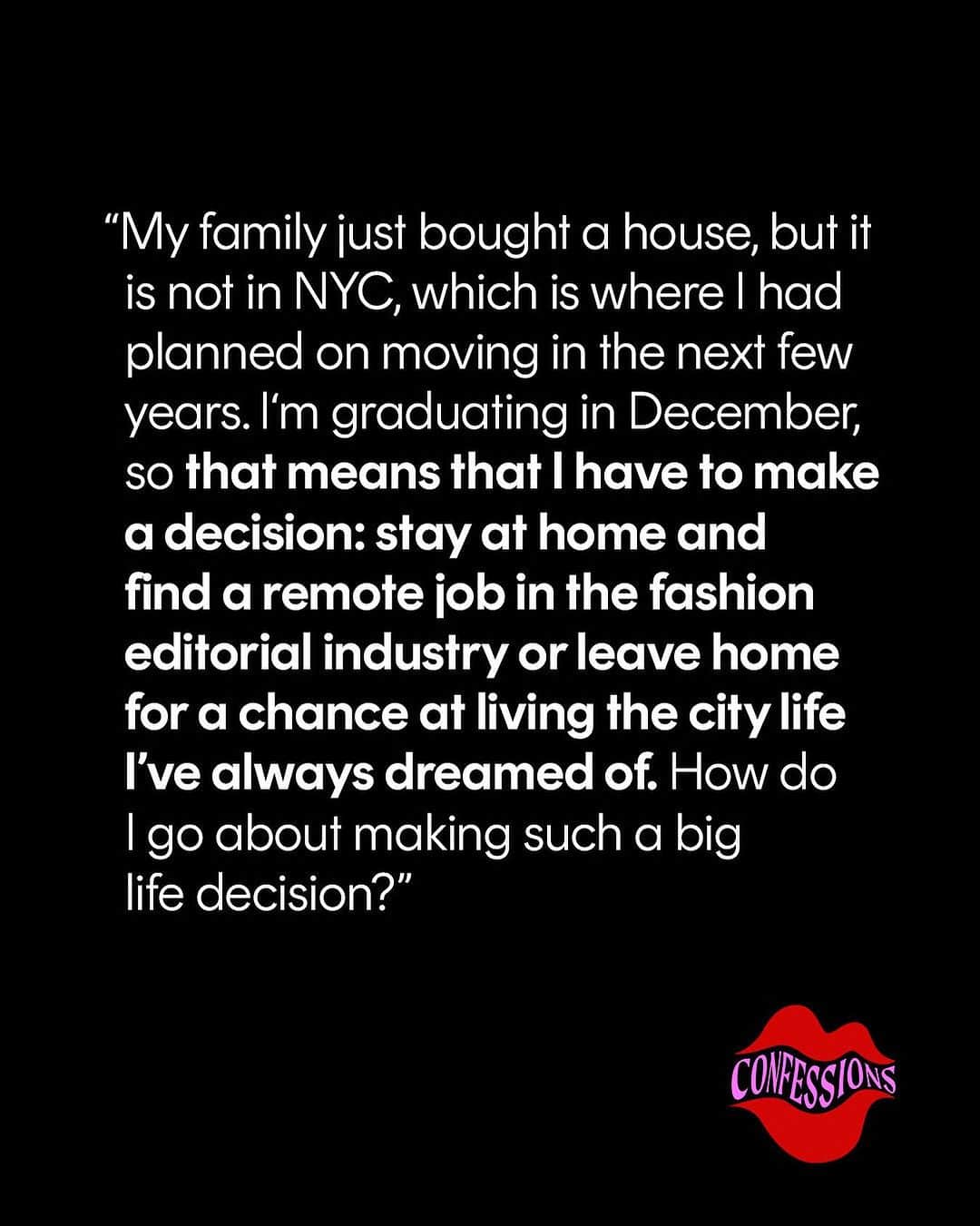 Cosmopolitanのインスタグラム：「Okay, but really, what would you do? On our latest episode of #Confessions, we’re breaking down exactly how this listener should handle the sitch. Get caught up at the link in bio💋」