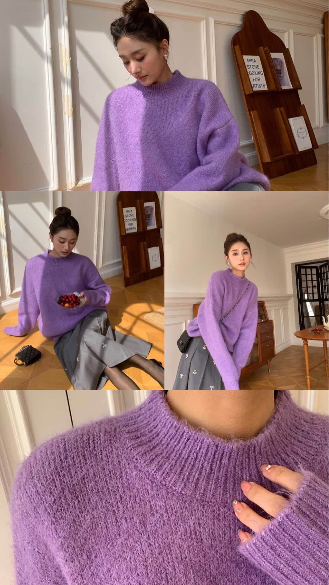 のインスタグラム：「今季は旬なカラーでロマンティックに💜🩶」